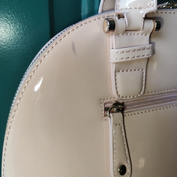 JUSTFAB Tender Pink Patent Leather Dome Handbag - Picture 7 of 12